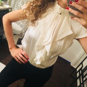 Zoa Silk Ruffle Blouse